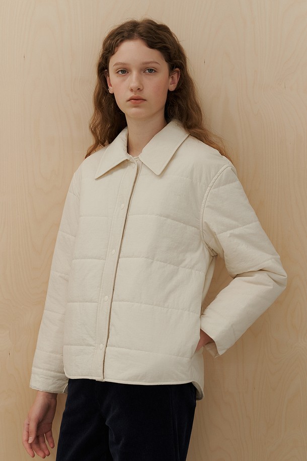 AYU - 아우터 - [23FW] recycle padding jacket-ivory