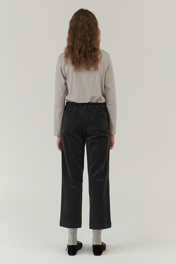 AYU - 롱/미디팬츠 - [23FW] classic corduroy pants-charcoal