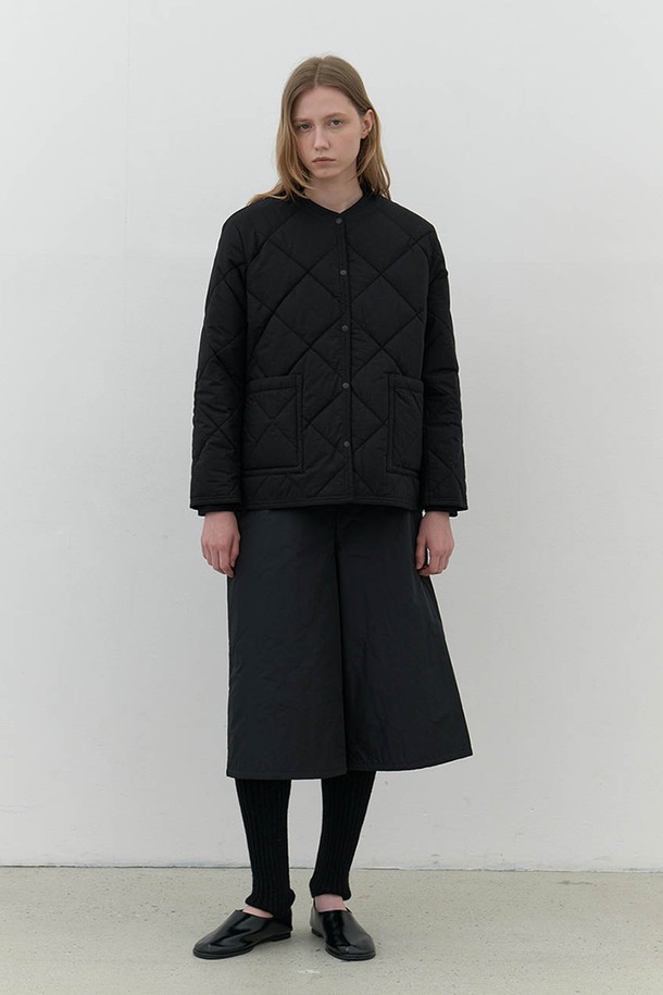 AYU - 자켓 - [24FW] quilted padding jacket-black