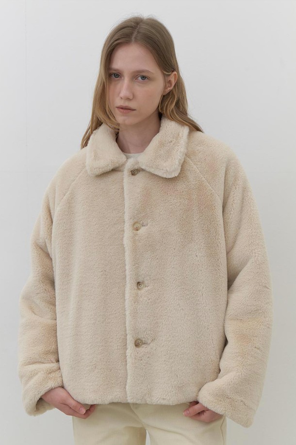 AYU - 자켓 - [24FW] eco fur reversible jacket-beige