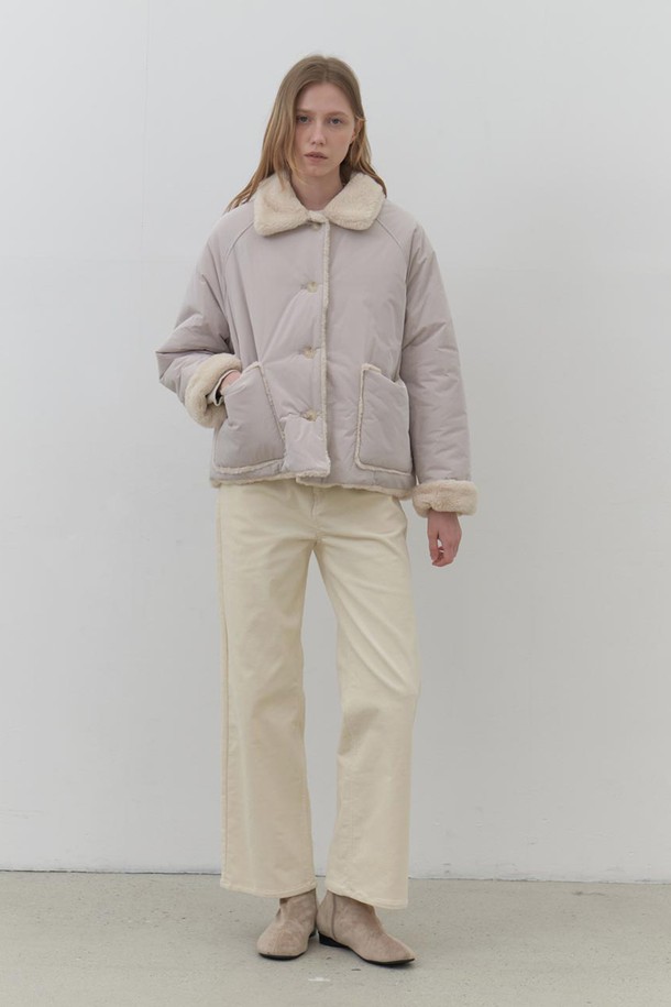 AYU - 자켓 - [24FW] eco fur reversible jacket-beige