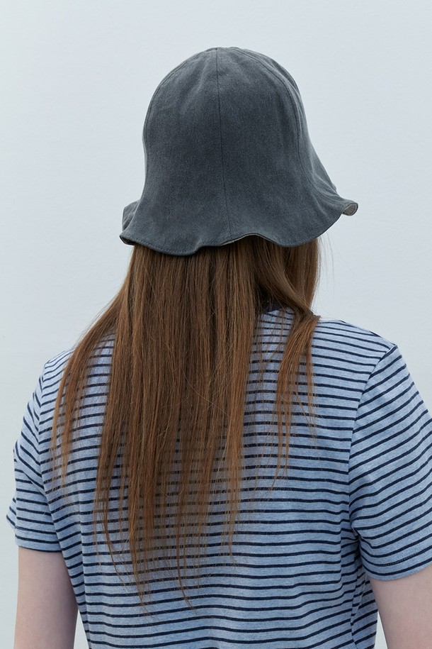 AYU - 모자 - [24SS] cotton reversible hat-vintage gray & beige