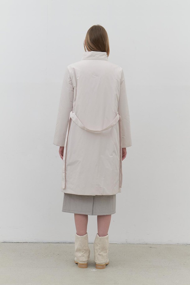 AYU - 코트 - [24FW] recycle belted padding coat-ivory