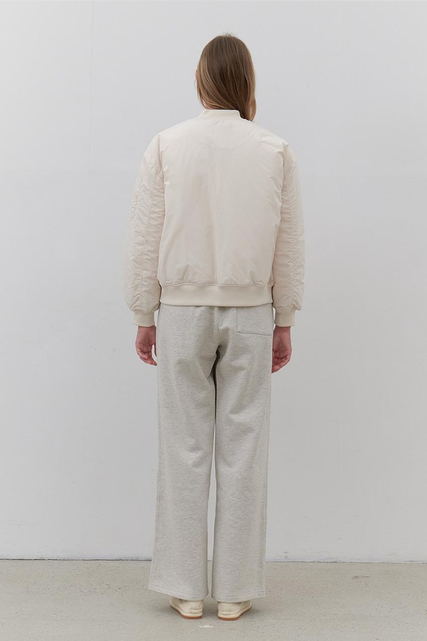 AYU - 자켓 - [24FW] recycle padding bomber jumper-ivory