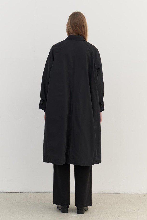 AYU - 코트 - [24FW] recycle padding coat- black