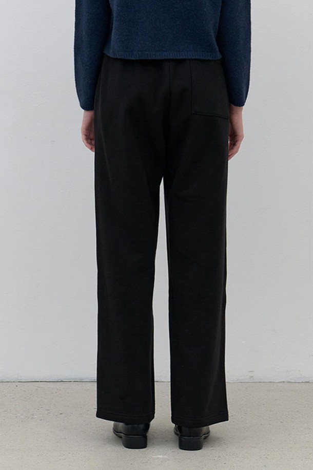 AYU - 롱/미디팬츠 - [24FW] cotton sweatpants (기모)-black