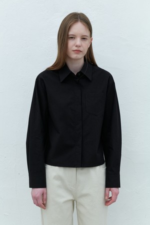 [24SS] cotton shirts-black