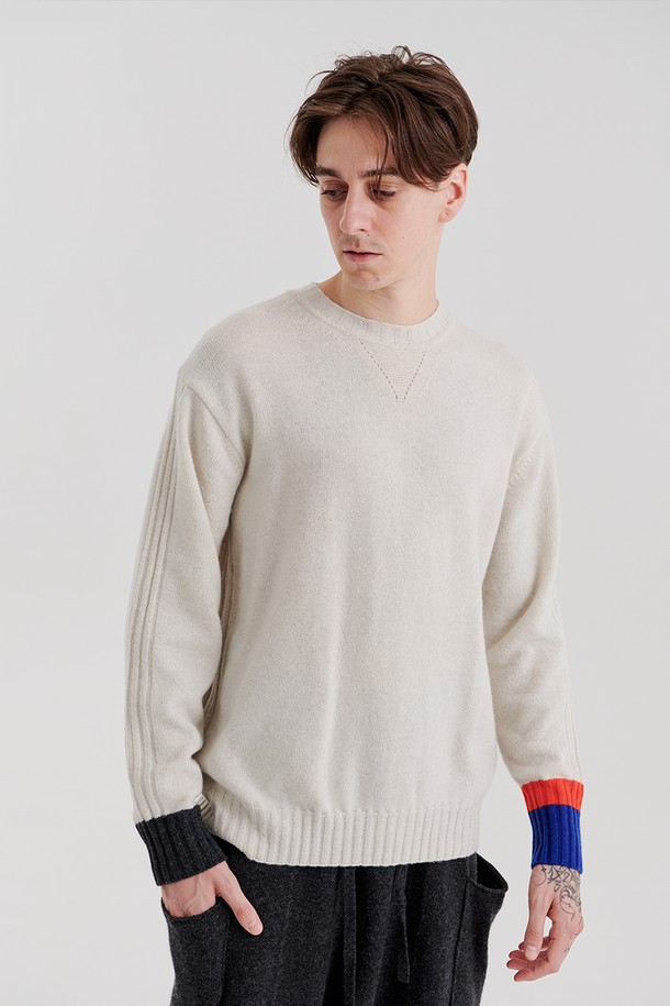 PLUSH'MERE - 스웨터 - RIB COLOR PULLOVER M (L/GREY)