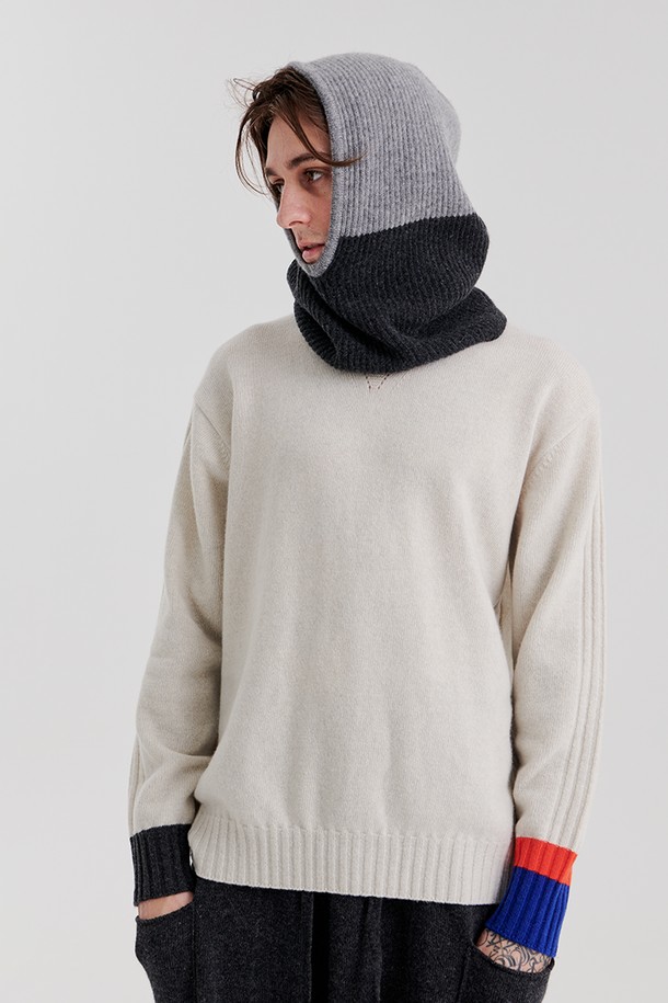 PLUSH'MERE - 스웨터 - RIB COLOR PULLOVER M (L/GREY)