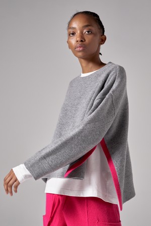 SIDE OPEN PULLOVER (GREY)