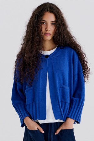 BACK OPEN CARDIGAN (BLUE)