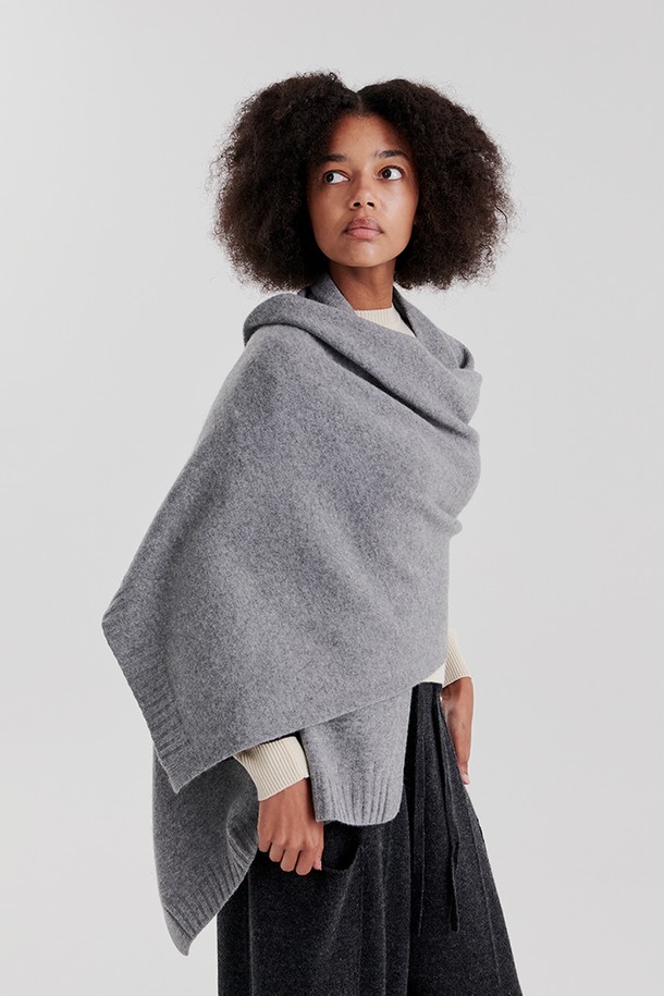 PLUSH'MERE - 스카프/머플러 - SLEEVE MUFFLER (GREY)