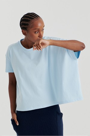 UNBALANCE SLEEVE TOP 2 (SKY)