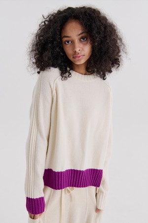 RIB UNBALANCE PULLOVER 2 (IVORY)