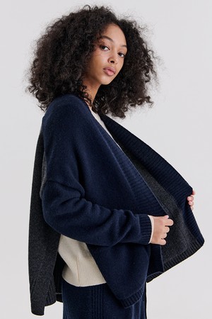 SIDE OPEN CARDIGAN 3 (CHARCOAL)