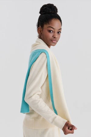 INTARSIA CAPE (IVORY)