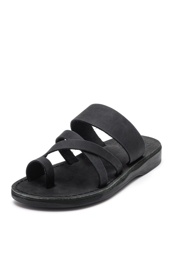 Jerusalem sandals - 샌들/슬리퍼 - 공식정품 [예루살렘 샌들 공용] NO.8 THE GOOD SHEPHERD_BLACK_NUBUCK