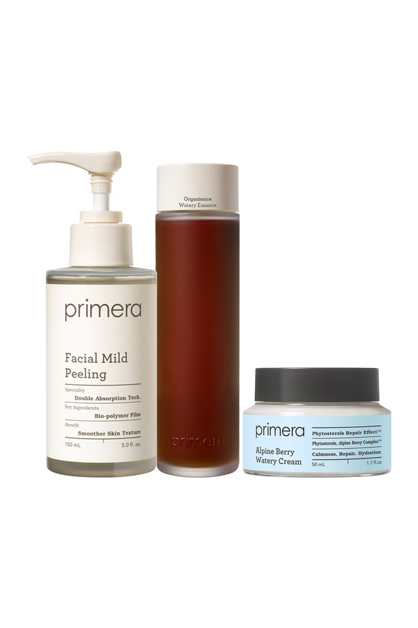 primera - 스킨케어 - [필링칠링힐링 패키지] 워터리 에센스 230ml + 마일드 필링 150ml + 워터리 크림 50ml