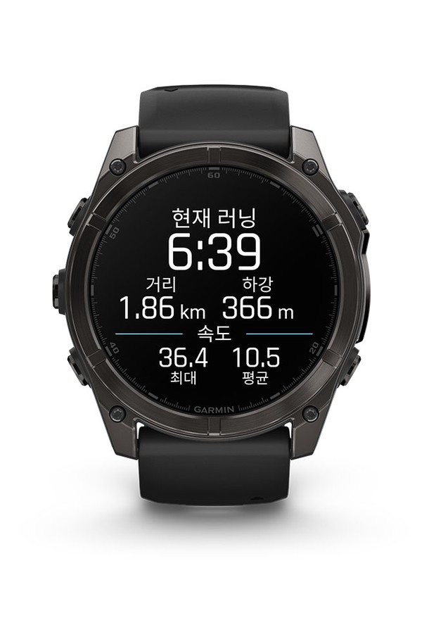 GARMIN - 기타소품 - 가민 피닉스 8 51mm 아몰레드 사파이어 카본그레이 티타늄 블랙 밴드 GPS 스마트워치