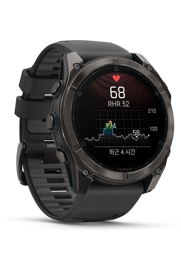 GARMIN - 기타소품 - 가민 피닉스 8 51mm 아몰레드 사파이어 카본그레이 티타늄 블랙 밴드 GPS 스마트워치