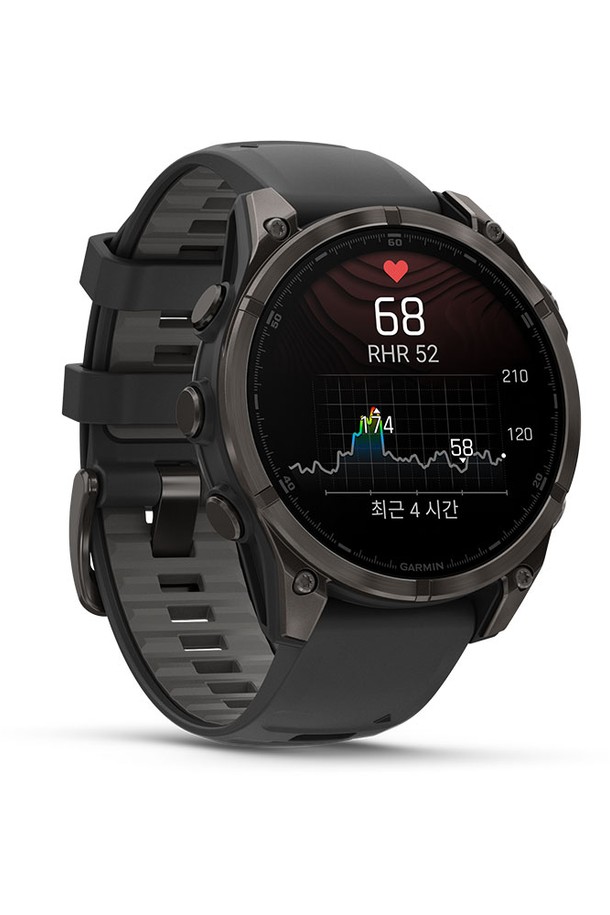 GARMIN - 기타소품 - 가민 피닉스 8 47mm 아몰레드 사파이어 카본그레이 티타늄 블랙 밴드 GPS 스마트워치