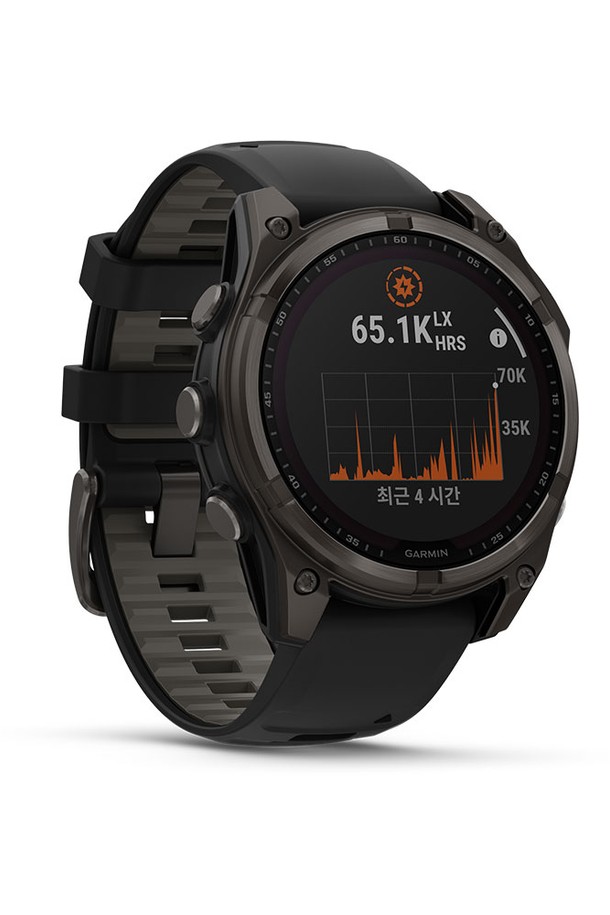 GARMIN - 기타소품 - 가민 피닉스 8 47mm 사파이어 솔라 카본그레이 티타늄 블랙 밴드 GPS 스마트워치