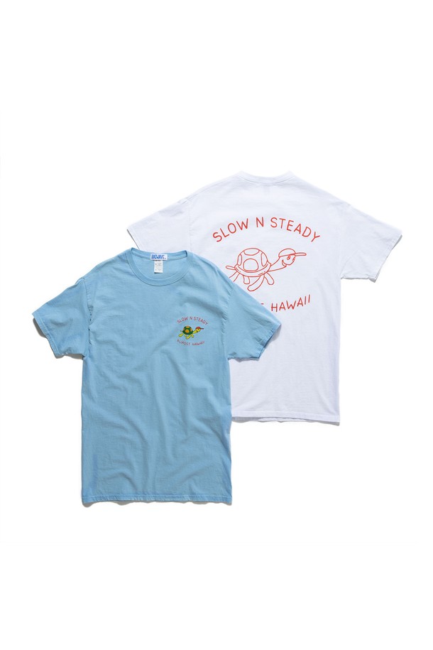 BIG WAVE - 반팔티셔츠 - [BIG WAVE] Slow N Steady Tee