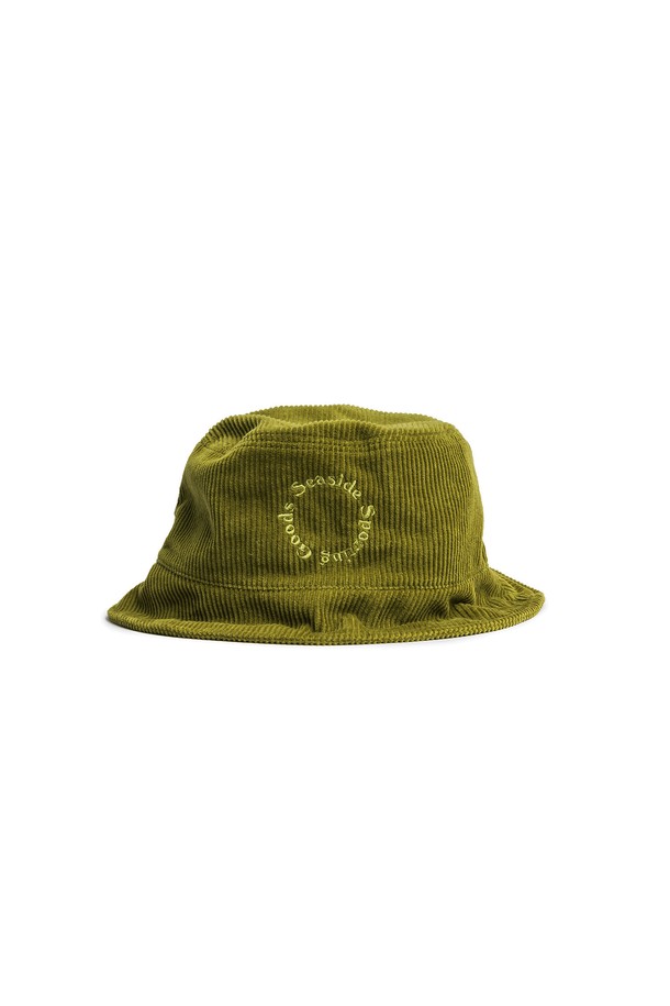 BIG WAVE - 모자 - [BIG WAVE] RETRO CORDUROY BUCKET (CEDAR GREEN)