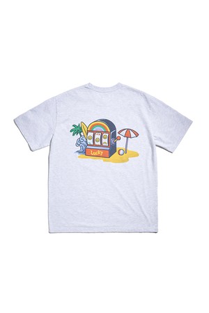 [BIG WAVE] LUCKY SLOT  TEE (1%MELANGE)