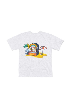 [BIG WAVE] LUCKY SLOT  TEE (1%MELANGE)