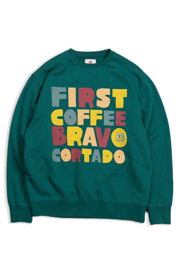 BIG WAVE - 스웨트셔츠 - [BIG WAVE] SMILE CORTADO SWEAT (LA GREEN)