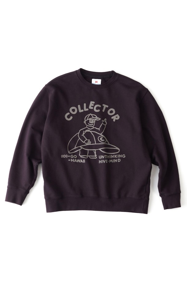 BIG WAVE - 스웨트셔츠 - [BIG WAVE]COLLECTOR SWEAT (OCEAN BLACK) 