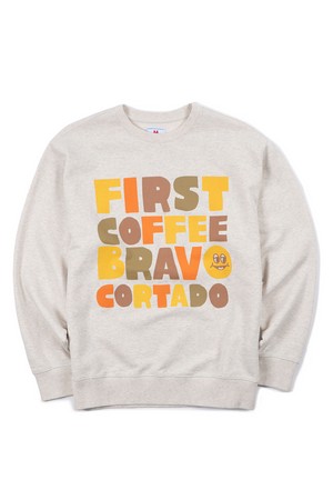 [BIG WAVE] SMILE CORTADO SWEAT (LA MELANGE)