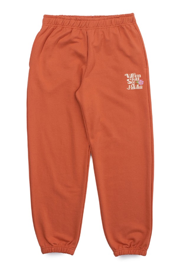 BIG WAVE - 조거/스웨트팬츠 - [BIG WAVE] WHEN YOU SEE HAWAII SWEATPANTS (POOL BLUE / RUSSET ORANGE)