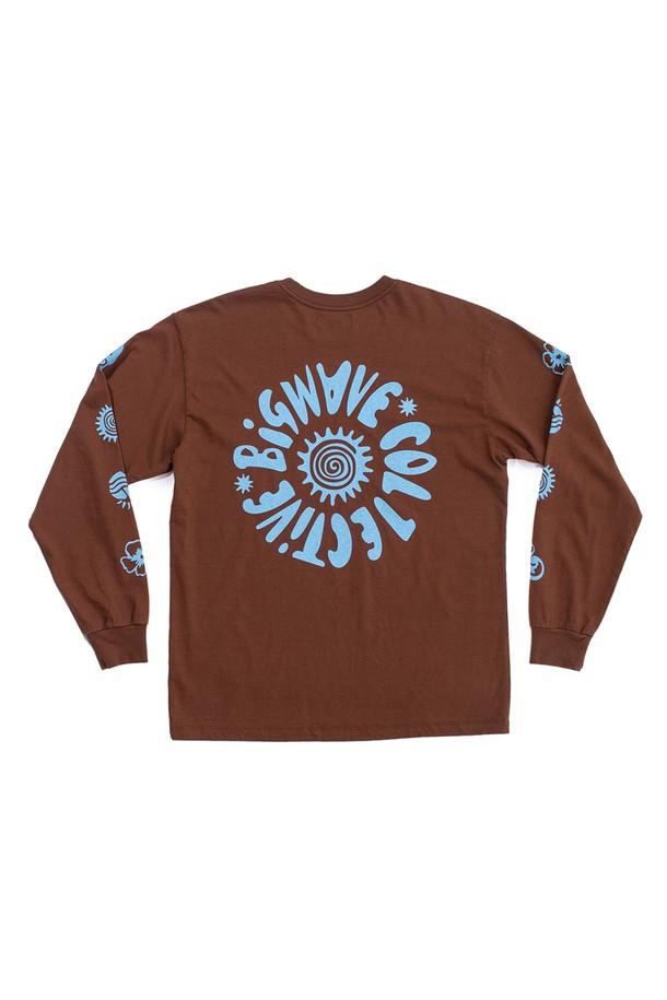 BIG WAVE - 긴팔티셔츠 - [BIG WAVE] BIGWAVE AUTHENTIC LONG SLEEVE T-SHIRT (AMAZON / CAPPUCCINO)