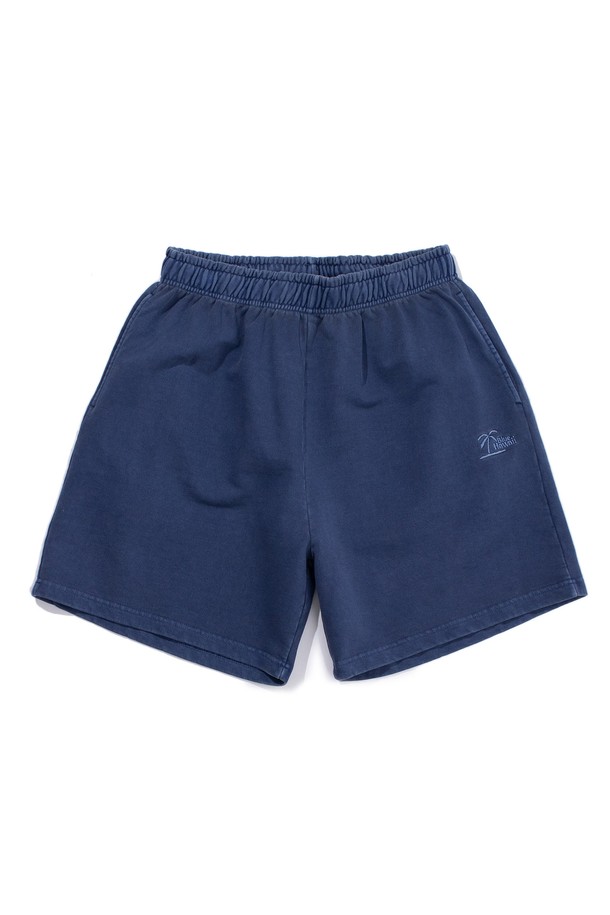 BIG WAVE - 하프팬츠 - [BIG WAVE] BLUE HAWAII SWEATSHORTS (1% MELANGE / BLUE ICE)