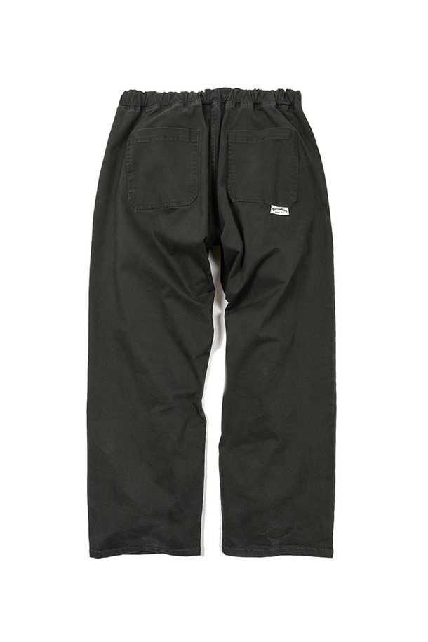 BIG WAVE - 롱/미디팬츠 - [BIG WAVE] EVERY WEAR PANTS COTTON TWILL (TIRAMISU / SEA MOSS)