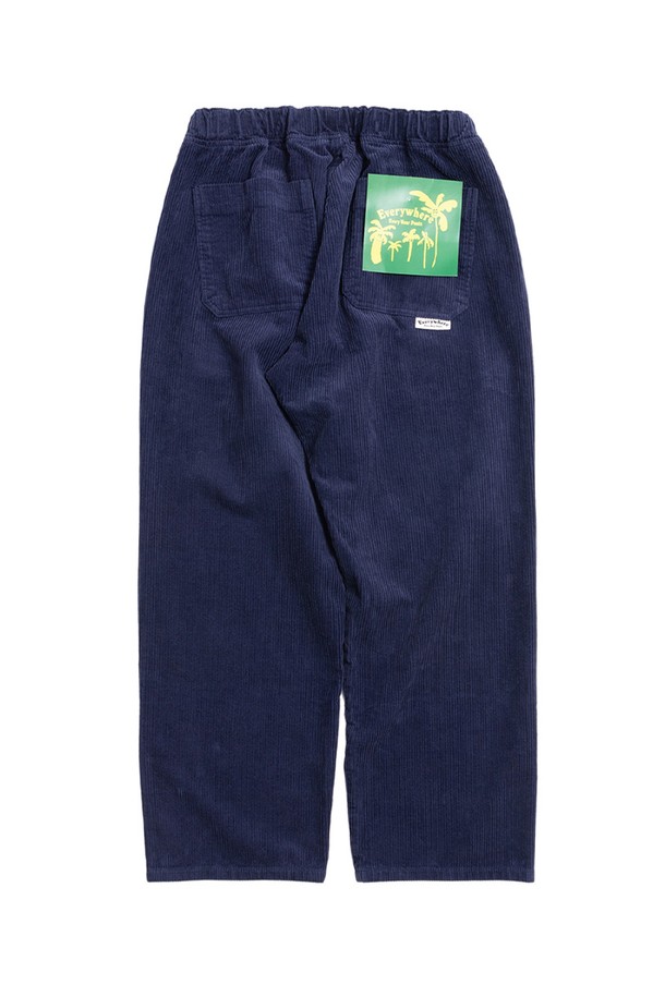 BIG WAVE - 롱/미디팬츠 - [BIG WAVE] EVERY WEAR PANTS CORDUROY (BLUEPRINT / PESTO)