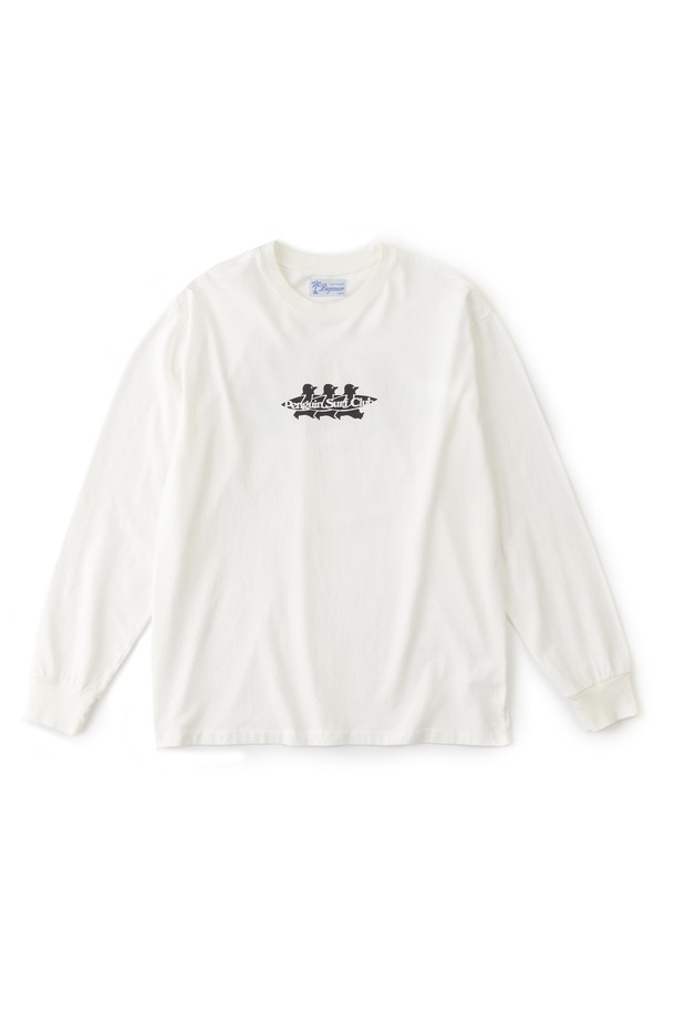 BIG WAVE - 긴팔티셔츠 - [BIG WAVE] PENGUIN SURF CLUB LONG SLEEVE T-SHIRT (WHITE)