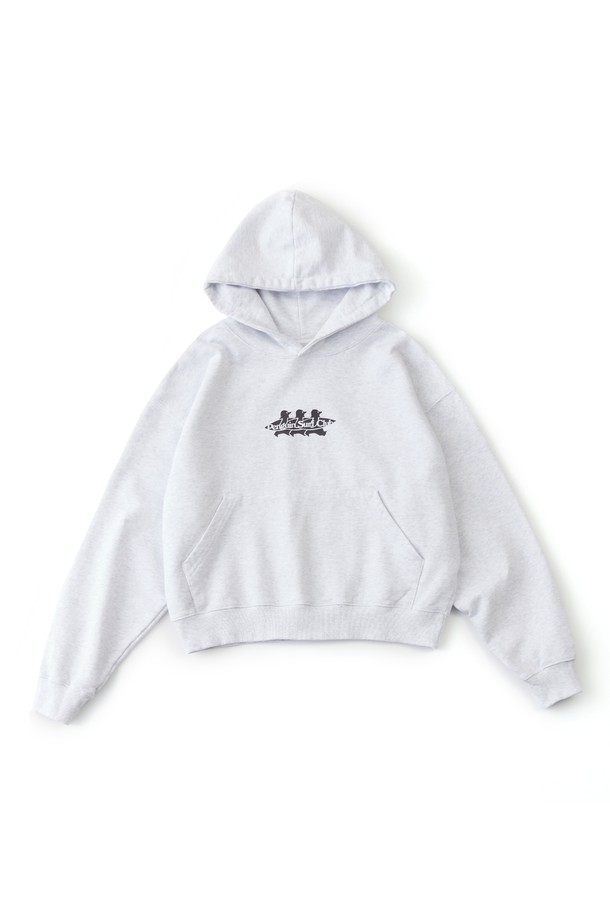 BIG WAVE - 긴소매 티셔츠 - [BIG WAVE] PENGUIN SURF CLUB CROPPED HOODIE (2 COLORS)