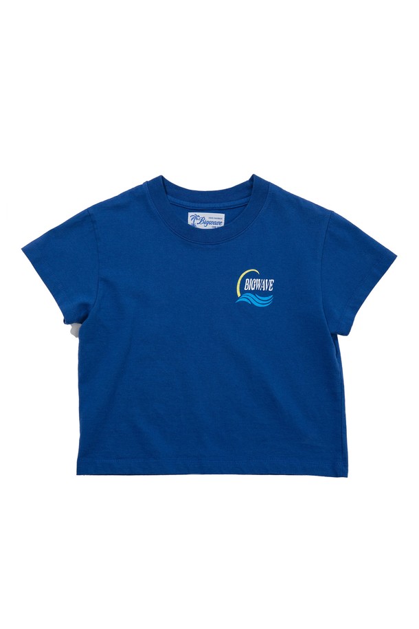 BIG WAVE - 반소매 티셔츠 - [BIG WAVE] BIGWAVE MART CROPPED T-SHIRT (SURF THE WEB)