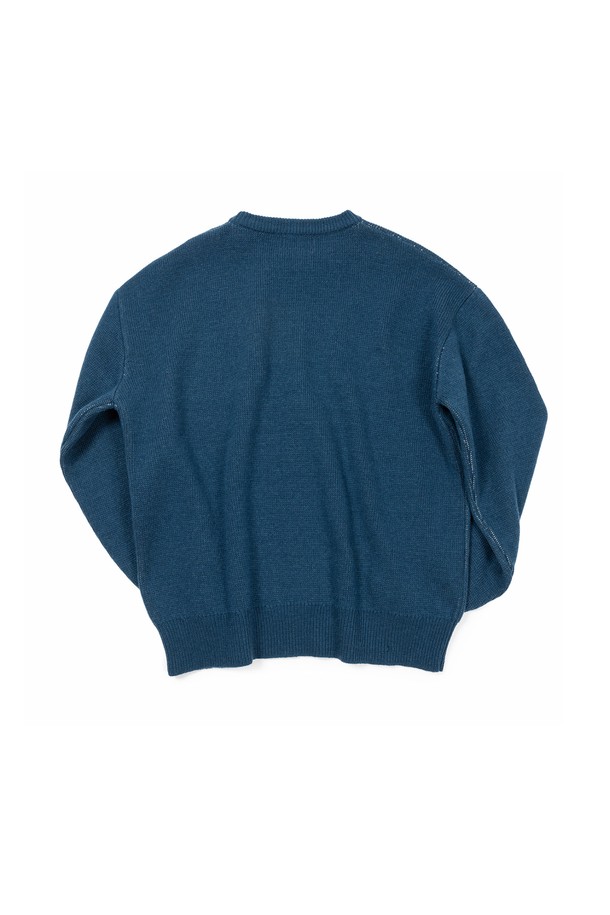 BIG WAVE - 스웨터 - [BIG WAVE] PENGUIN SURF CLUB KNIT (WINTER WHITE / BLACK / INK BLUE)