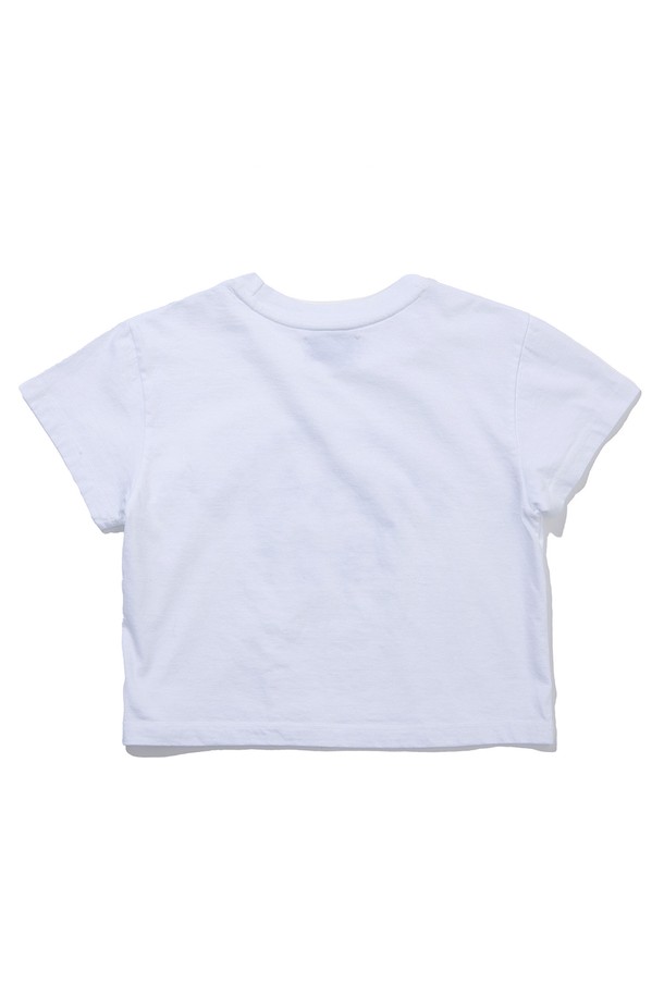 BIG WAVE - 반소매 티셔츠 - [BIG WAVE] BIGWAVE COLLECTIVE CROPPED T-SHIRT (WHITE)