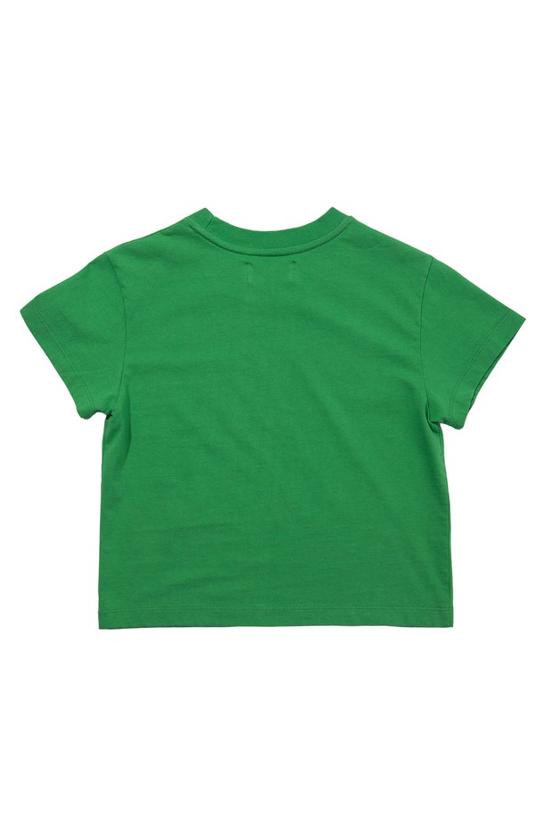 BIG WAVE - 반소매 티셔츠 - [BIG WAVE] BIGWAVE STICKY CROPPED T-SHIRT (CLASSIC GREEN)