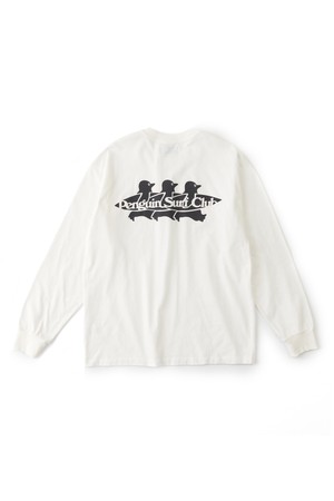 [BIG WAVE] PENGUIN SURF CLUB LONG SLEEVE T-SHIRT (WHITE)