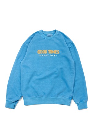 [BIG WAVE] GOOD TIMES SWEATSHIRT (MALIBU BLUE)