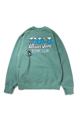 [BIG WAVE] PENGUIN ALPINE CLUB SWEATSHIRT (PINE GREEN)