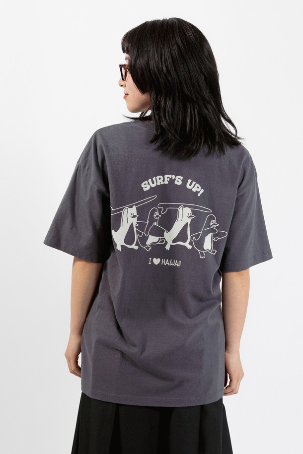 BIG WAVE - 반팔티셔츠 - [BIG WAVE] SURF'S UP PENGUIN T-SHIRT (3 COLOR)