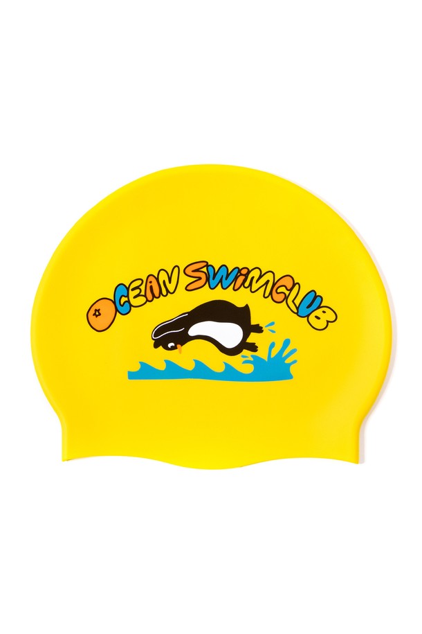 BIG WAVE - 스윔웨어 - [BIG WAVE] OCEAN SWIM CLUB SWIM CAP (YELLOW)