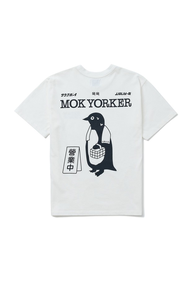 BIG WAVE - 반팔티셔츠 - [BIG WAVE] MOK YORKER TEE  (OFF WHITE)